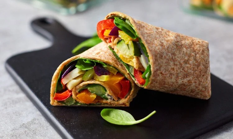 roasted halloumi wraps