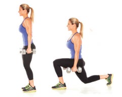 walking barbell lunge