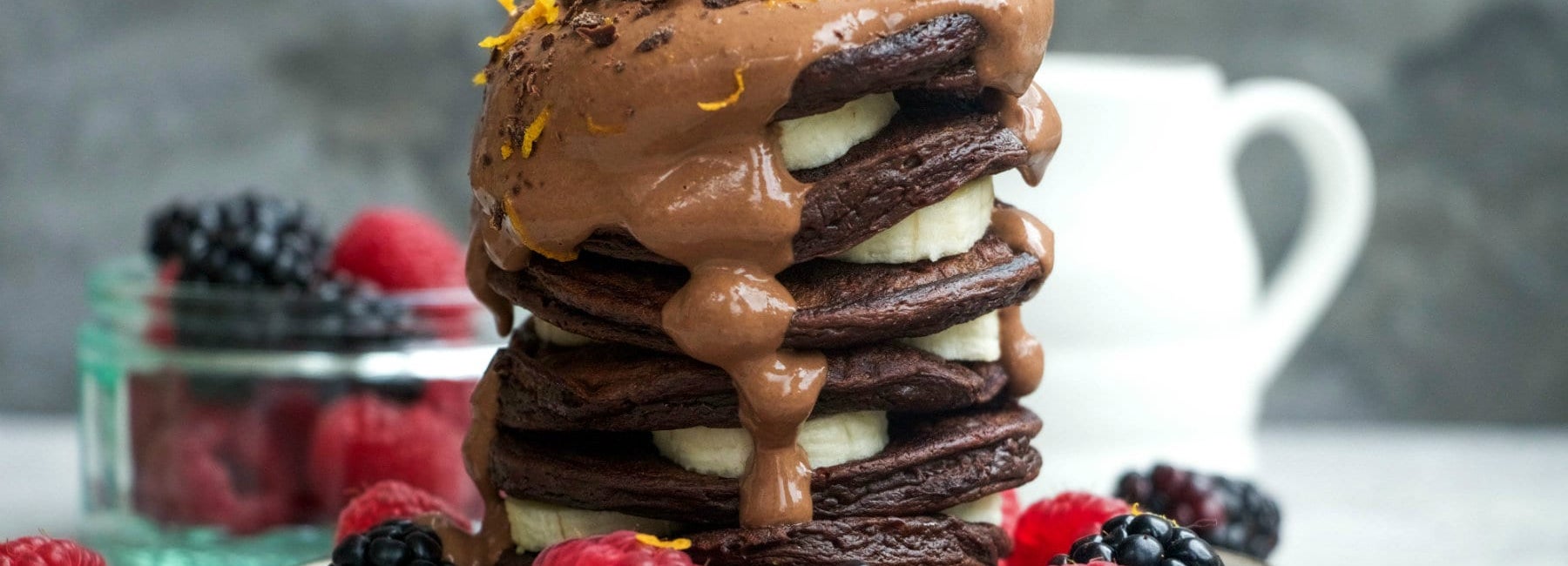 Chocolate protein pancakes
