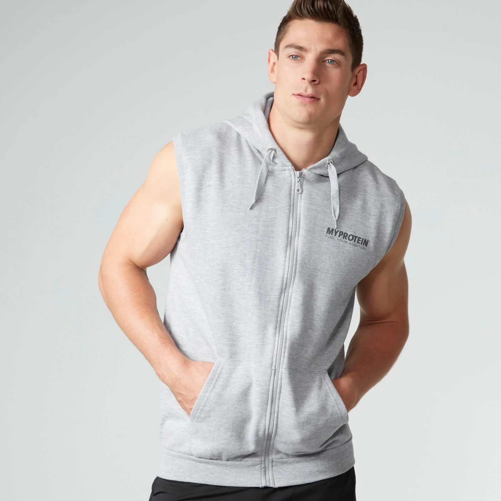 Myprotein Men's Sleeveless Hoodie Grey Marl