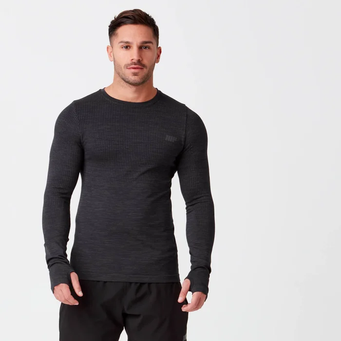 Seamless Long Sleeve T-Shirt - Black
