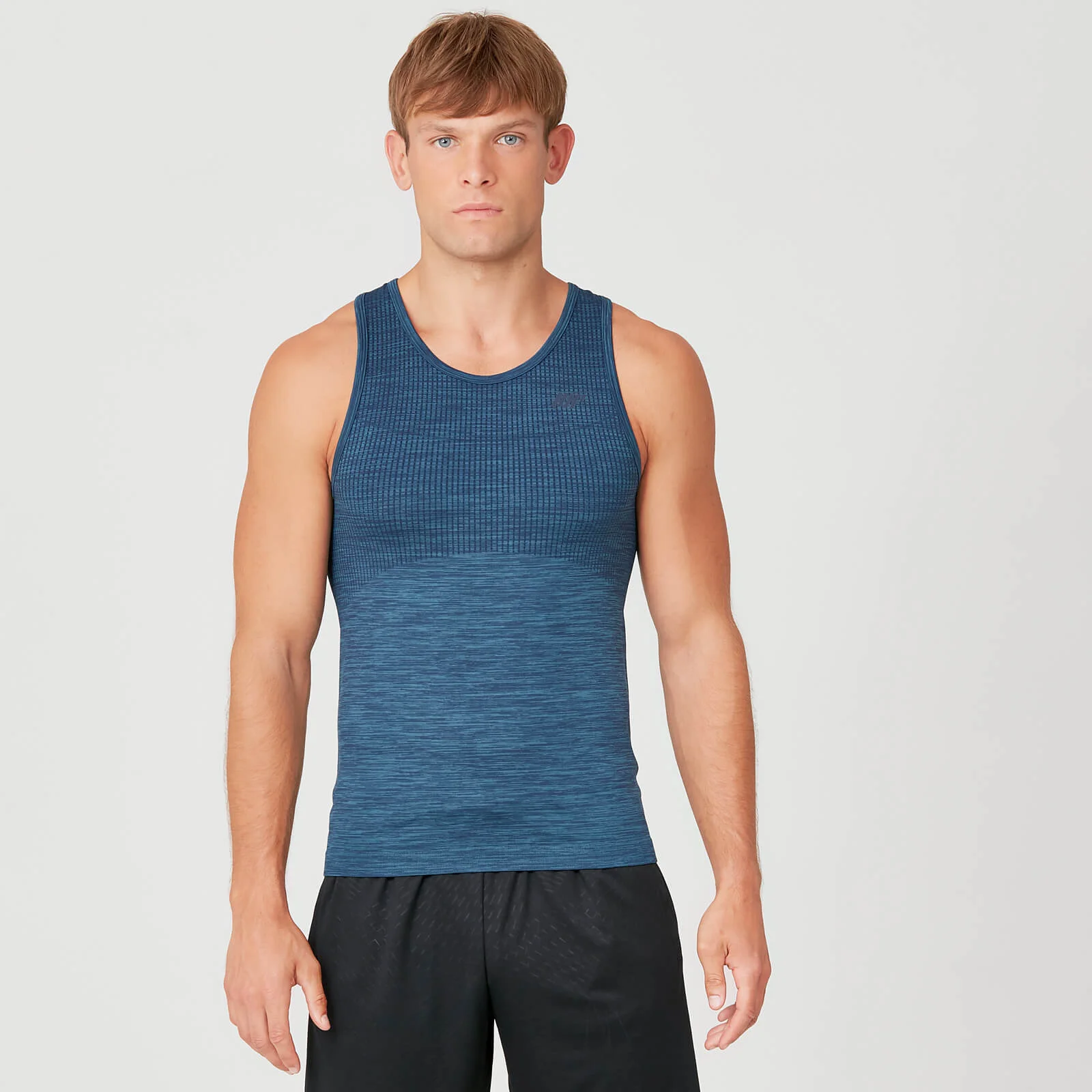 MP Men's Seamless Tank Top - Petrol Blue - S Image 1