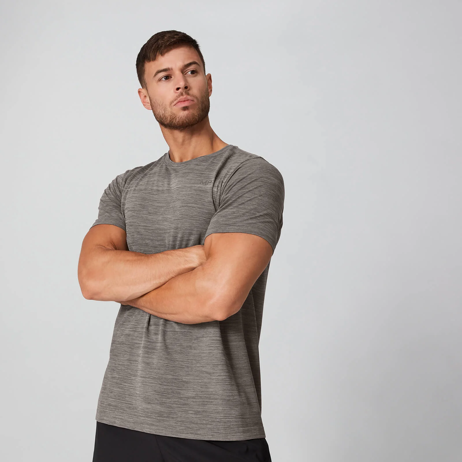 Lightweight Seamless T-Shirt - Driftwood Marl - XS Image 1