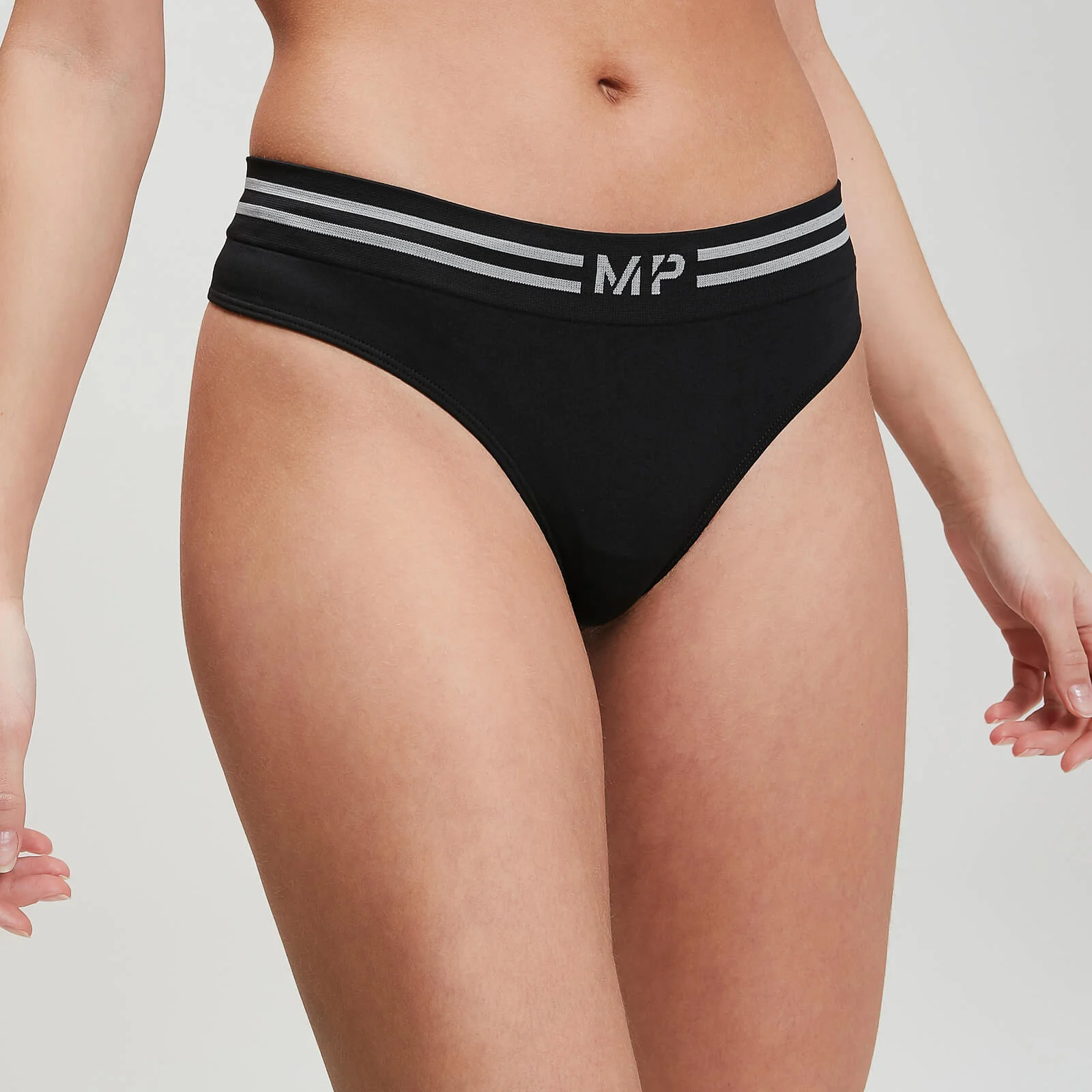 MP Women's Seamless Thong - Black - XXS Image 1