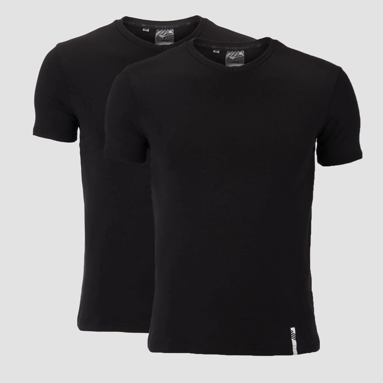 Luxe Classic V-Neck T-Shirt (2 Pack) - Black/Black - XS Image 1