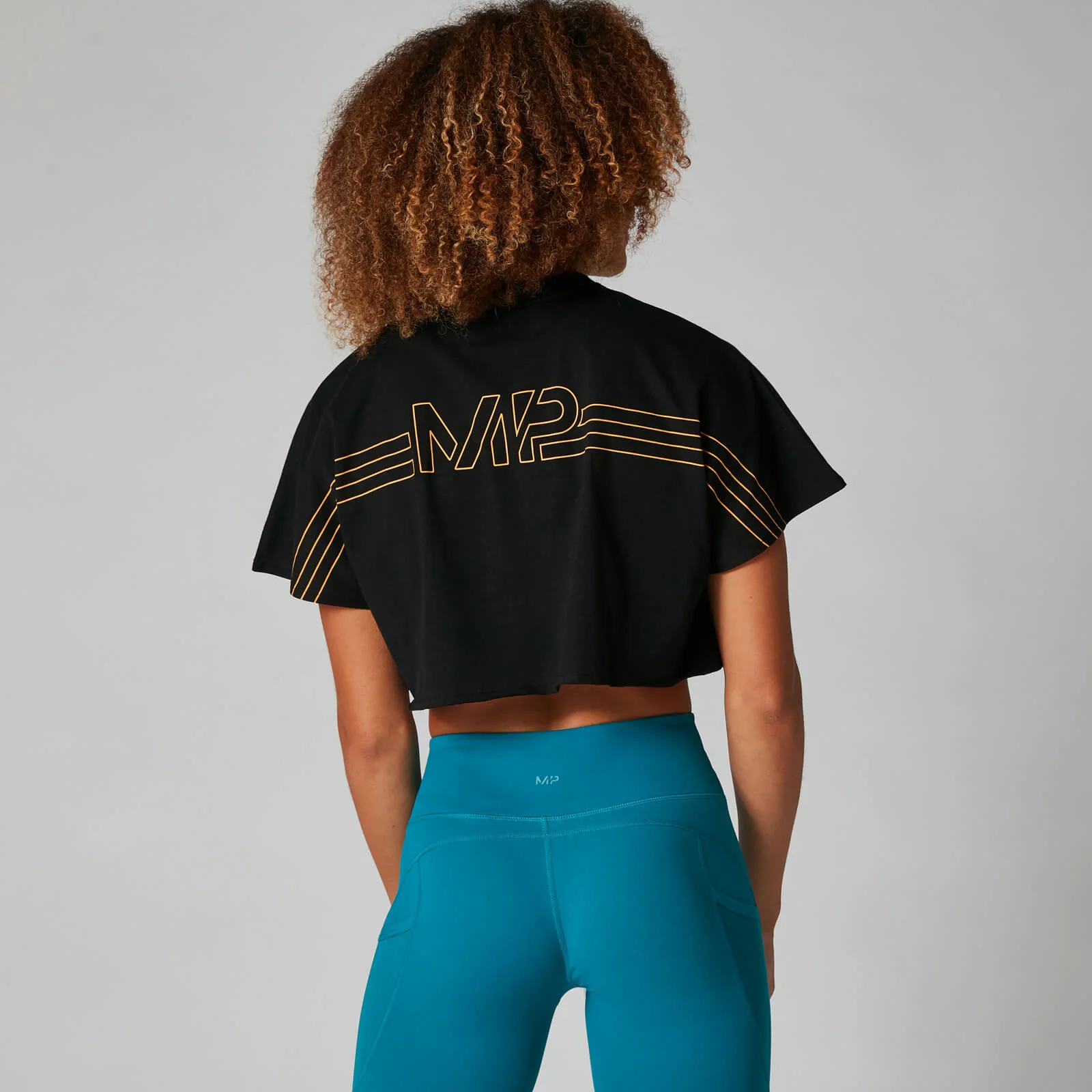 MP Women's Branded Crop Top - Black - XS Image 1