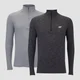 Performance 2 Pack 1/4 Zip Top - Charcoal Marl/Grey Marl