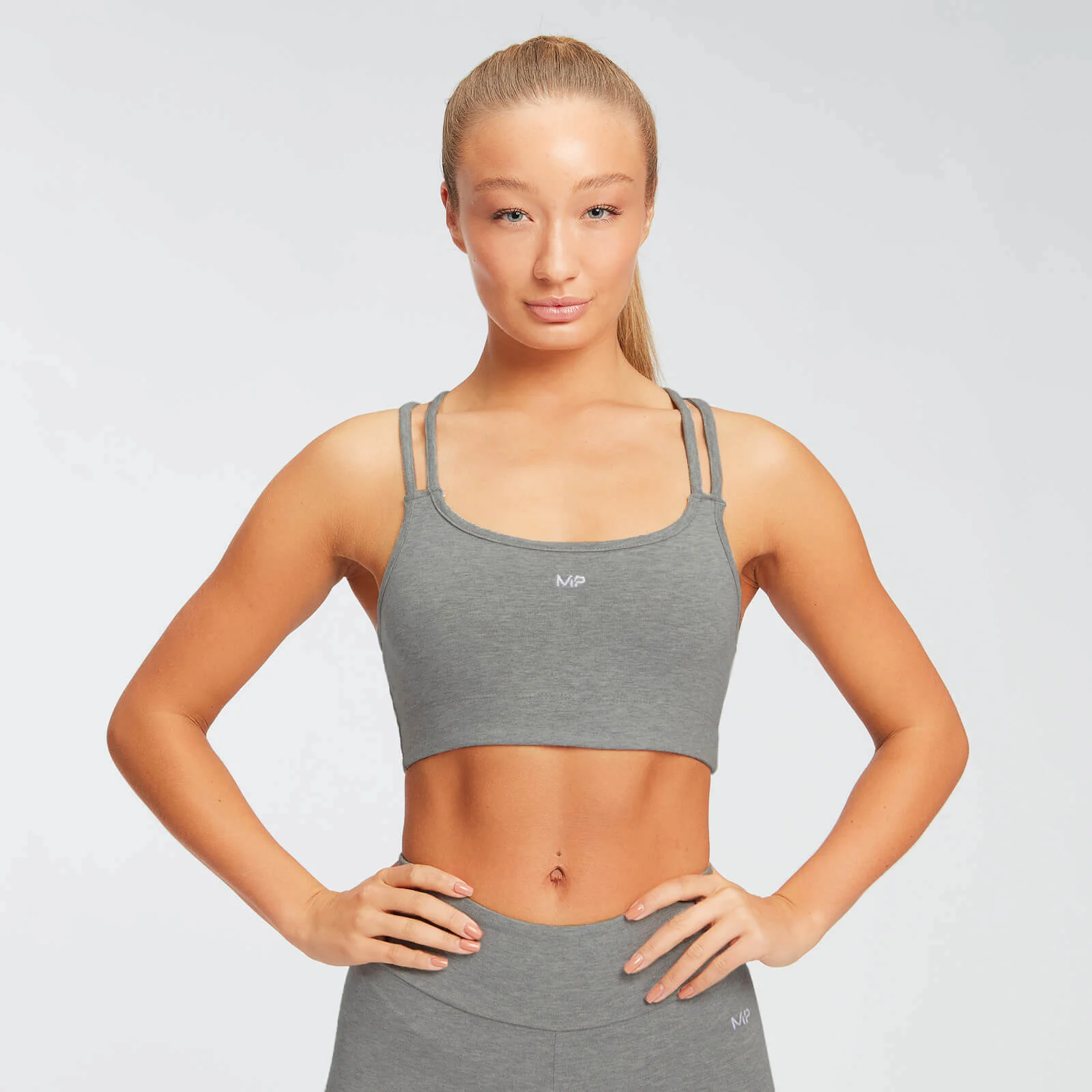MP Women's Rest Day Sports Bra - Grey Marl - XXS Image 1