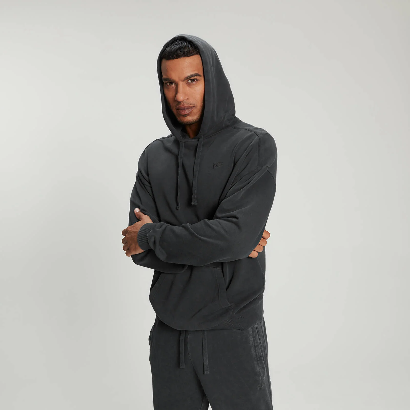 MP Men's Training Hoodie - Washed Black - XS Image 1