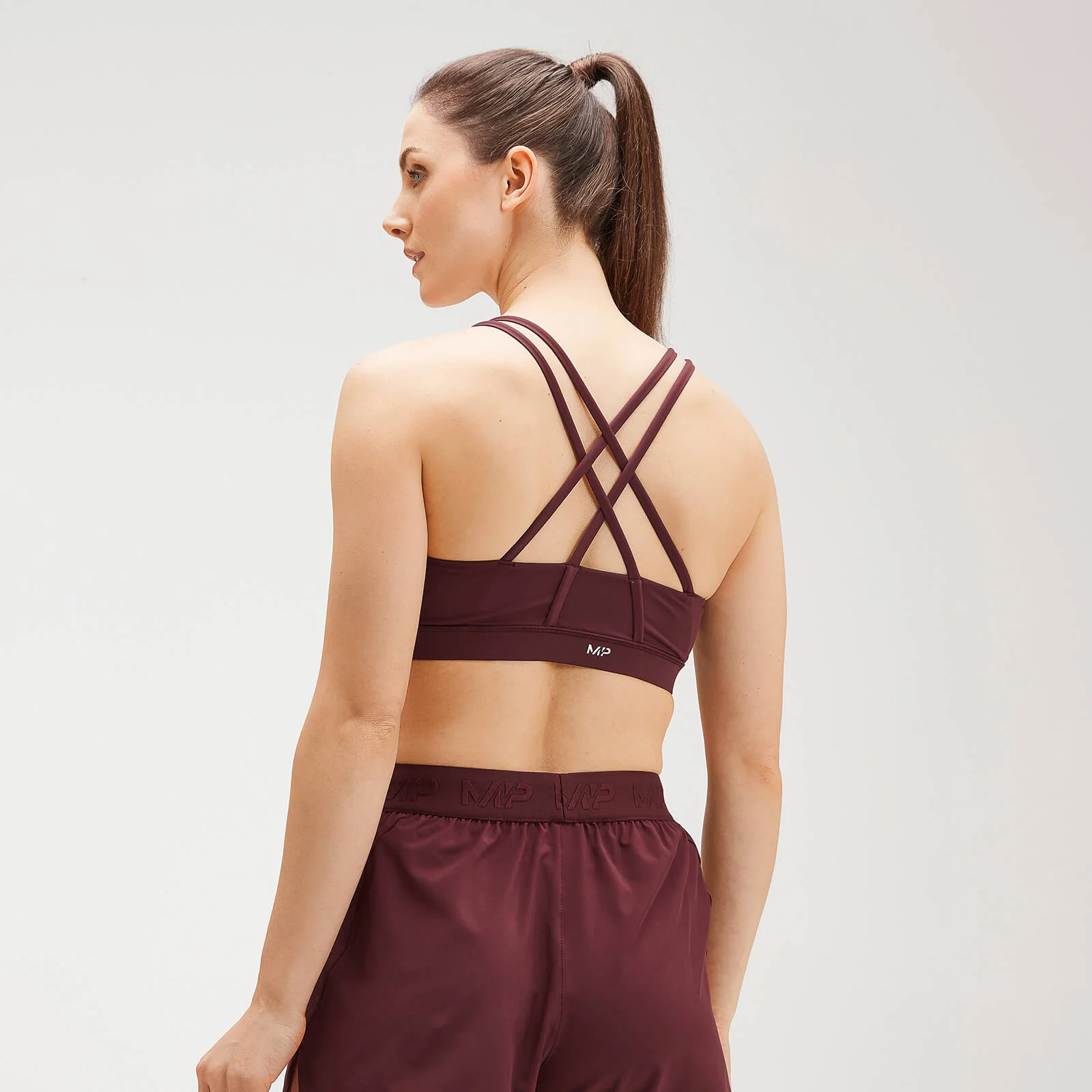 MP Women's Training Control Sports Bra - Washed Oxblood - XXS Image 1