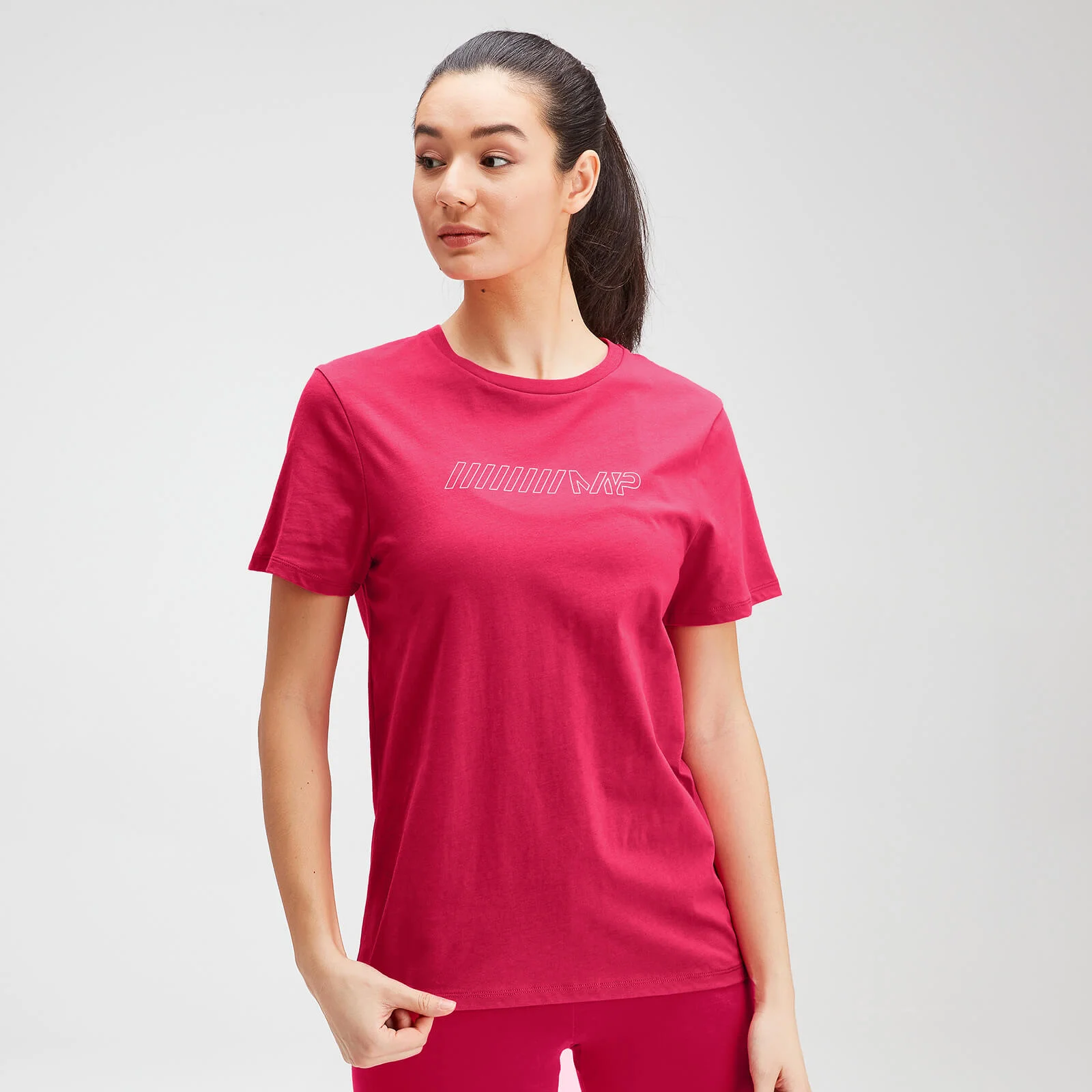 MP Women's Outline Graphic T-Shirt - Virtual Pink - XXS Image 1