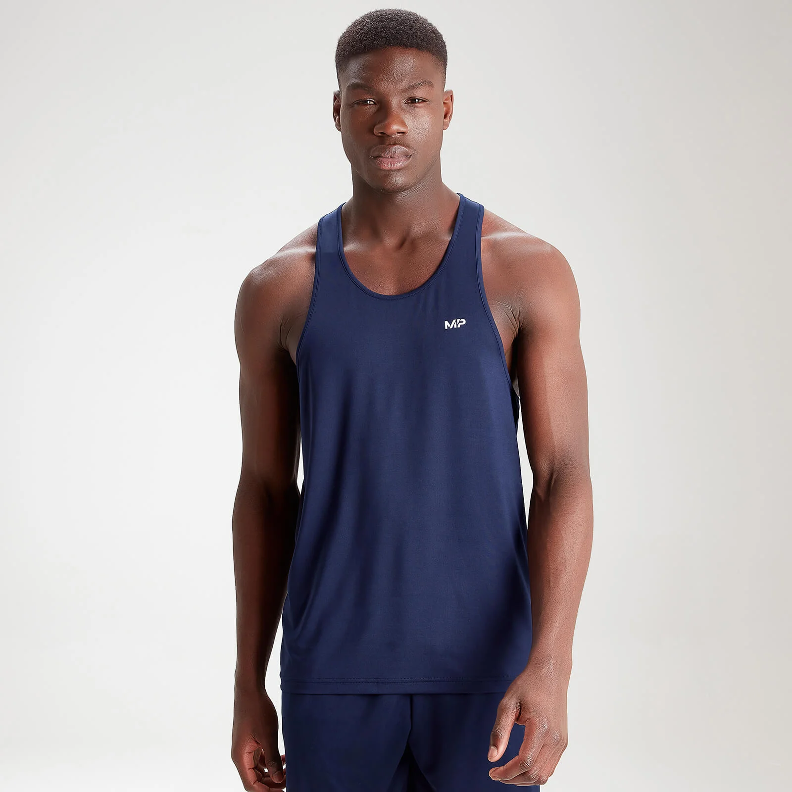 MP Men's Essentials Training Stringer Tank Top - Navy - XXS Image 1