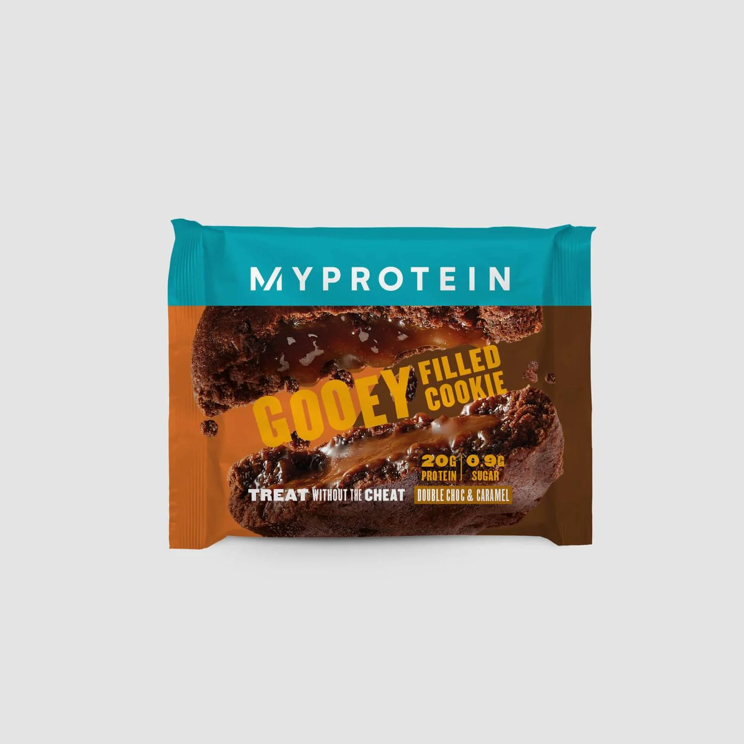 Filled Protein Cookie (Sample) - 75g - Double Chocolate and Caramel Image 1