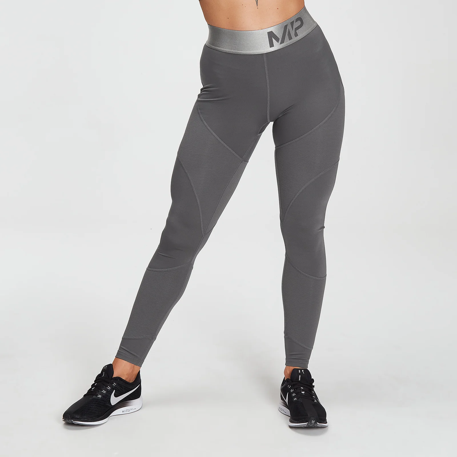 MP Women's Adapt Textured Leggings- Carbon - XXS Image 1
