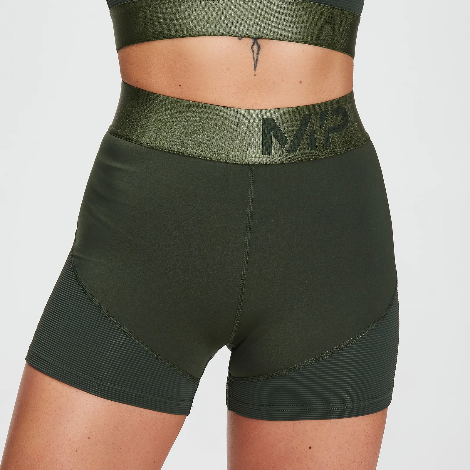MP Women's Adapt Textured Shorts- Dark Green - S Image 1