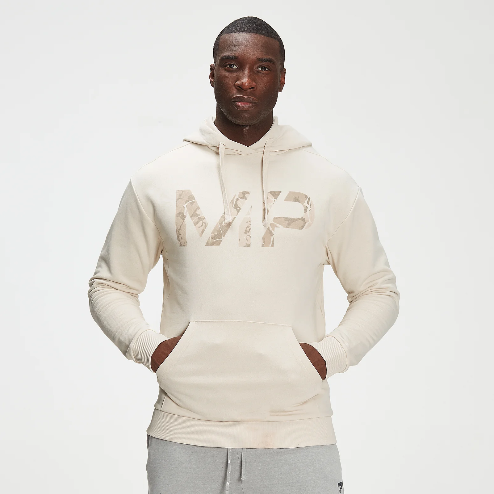 MP Men's Adapt Tonal Camo Hoodie- Ecru - XXS Image 1