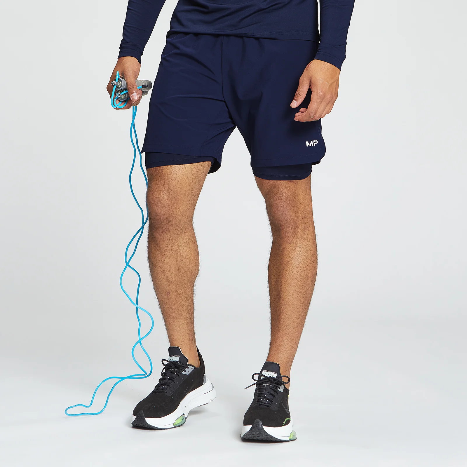 MP Men's 2 in 1 Training Shorts - Navy - XXL Image 1