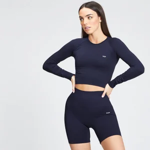 MP Women's Shape Seamless Long Sleeve Top - Navy - Size XS