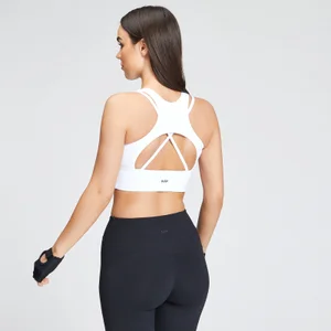 MP Women's Power Longline Sports Bra - White - Size XS