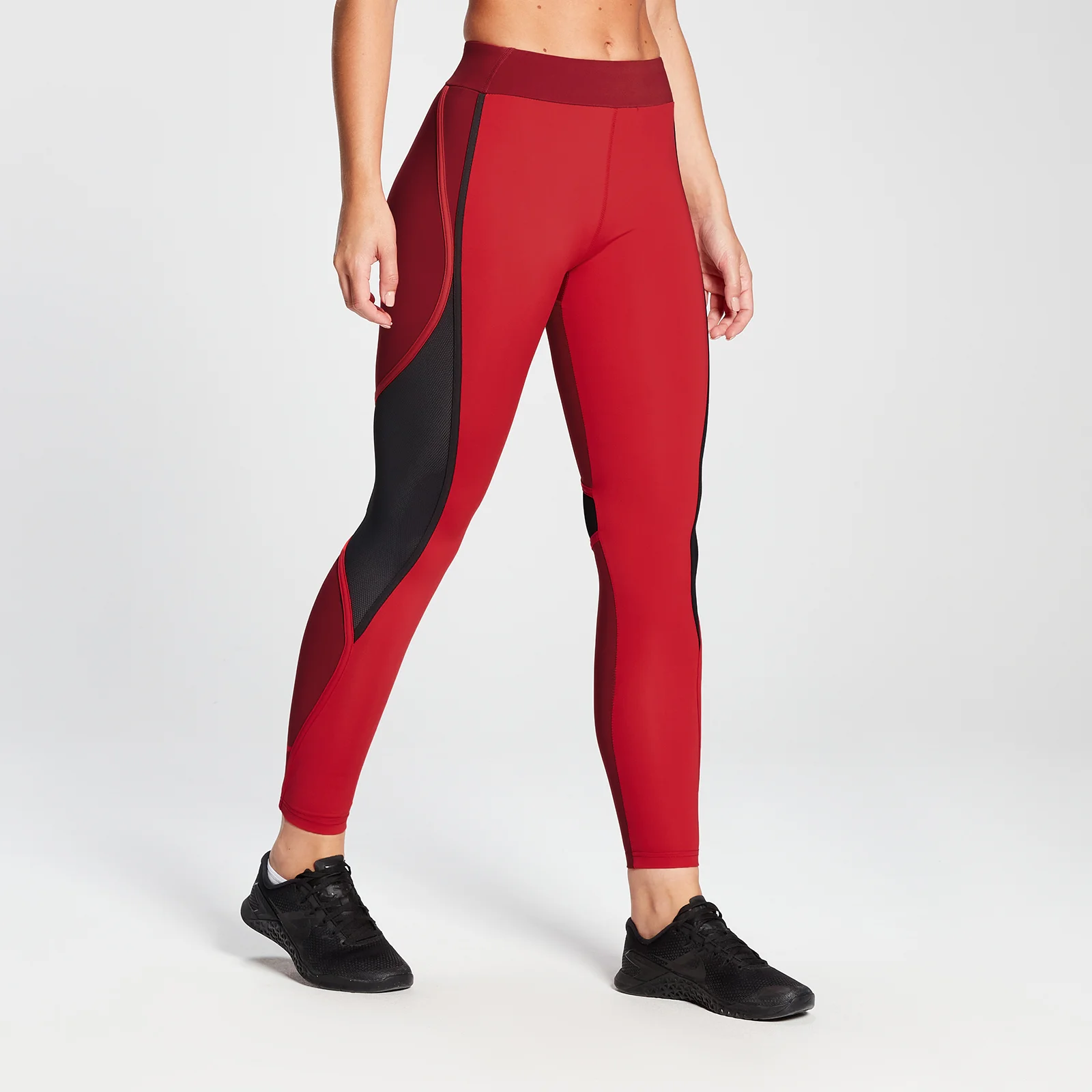 MP Women's Engage Colour Block Leggings - Danger/Wine - M Image 1
