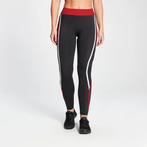 MP Women's Engage Colour Block Leggings - Black/ Danger - Size M