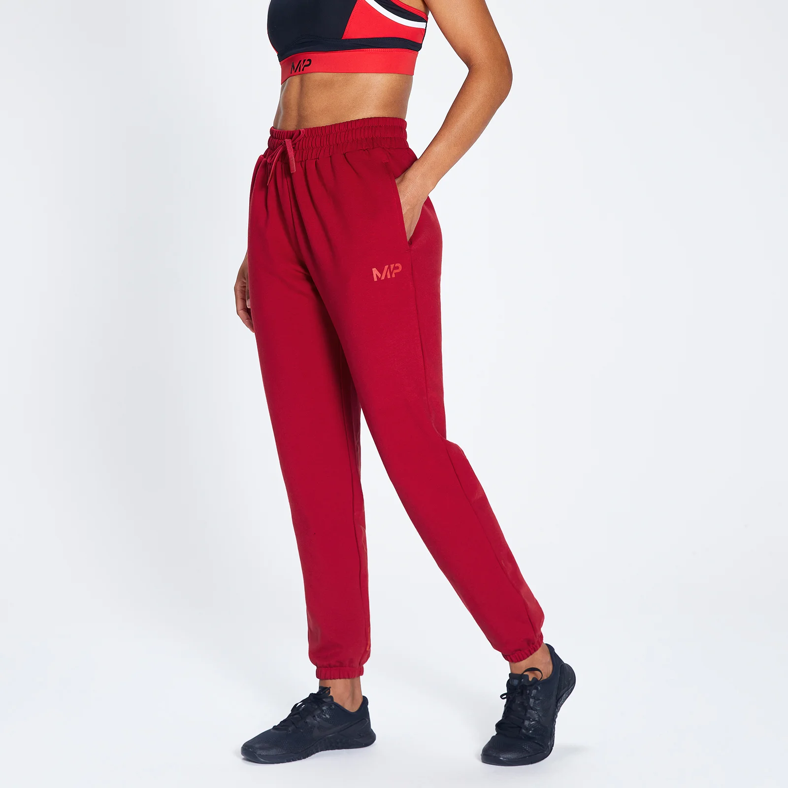 MP Women's Engage Bold Graphic Joggers - Wine/Black - XXS Image 1