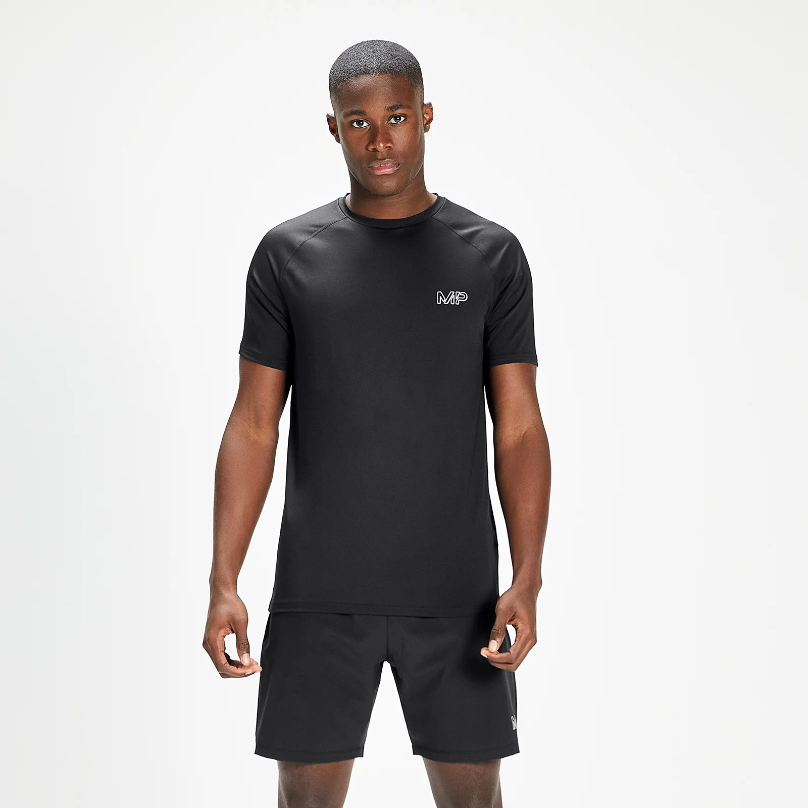 MP Men's Infinity Mark Graphic Training Short Sleeve T-Shirt - Black - XXS Image 1