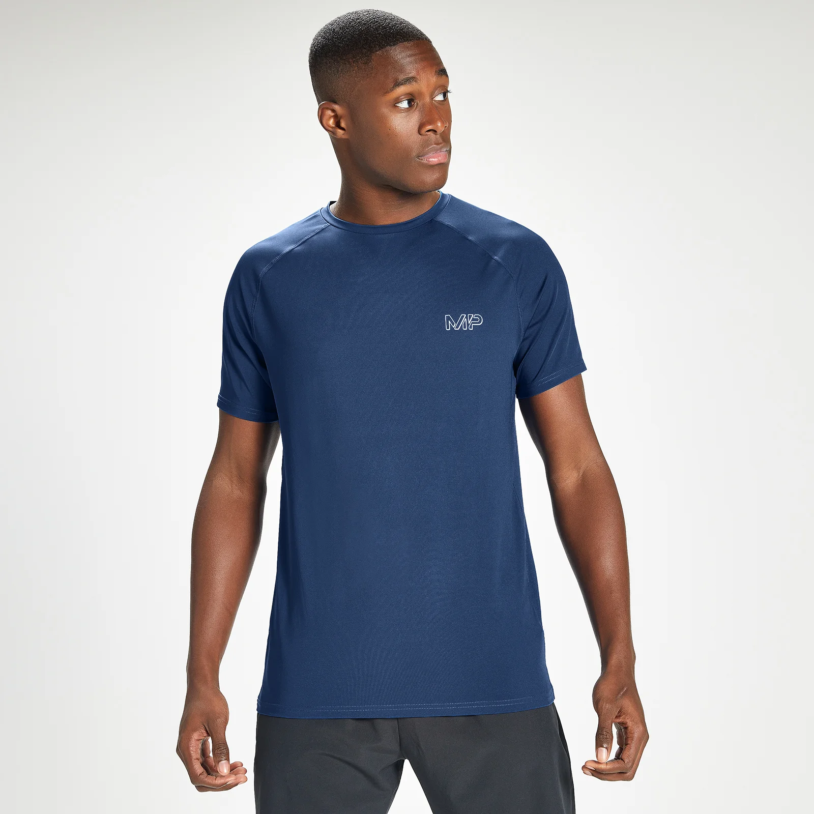 MP Men's Infinity Mark Graphic Training Short Sleeve T-Shirt - Intense Blue - XS Image 1