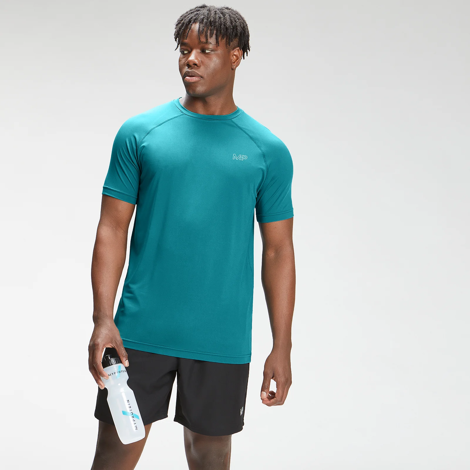 MP Men's Repeat Mark Graphic Training Short Sleeve T-Shirt - Teal - XXS Image 1