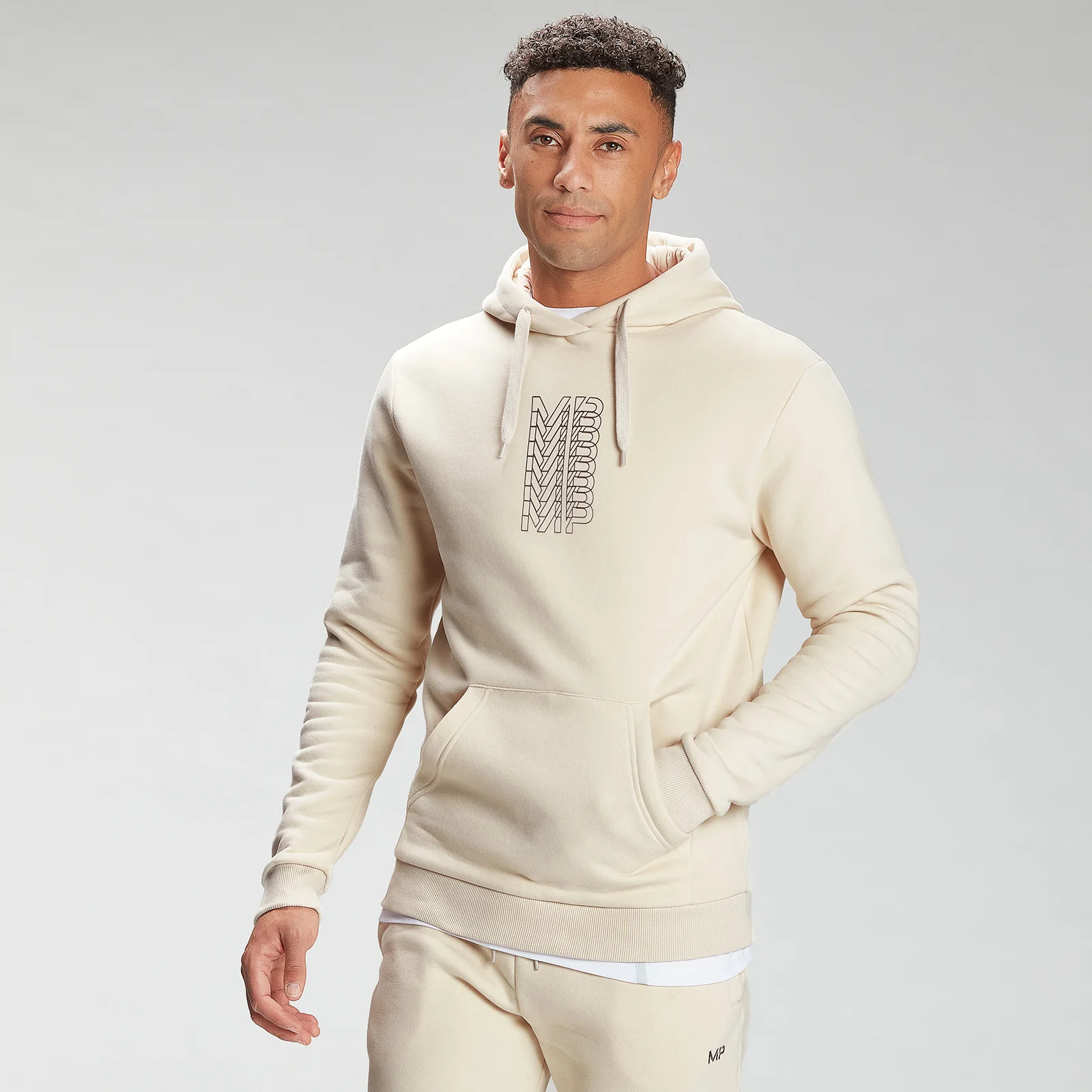 MP Men's Repeat MP Graphic Hoodie - Ecru - XXS Image 1