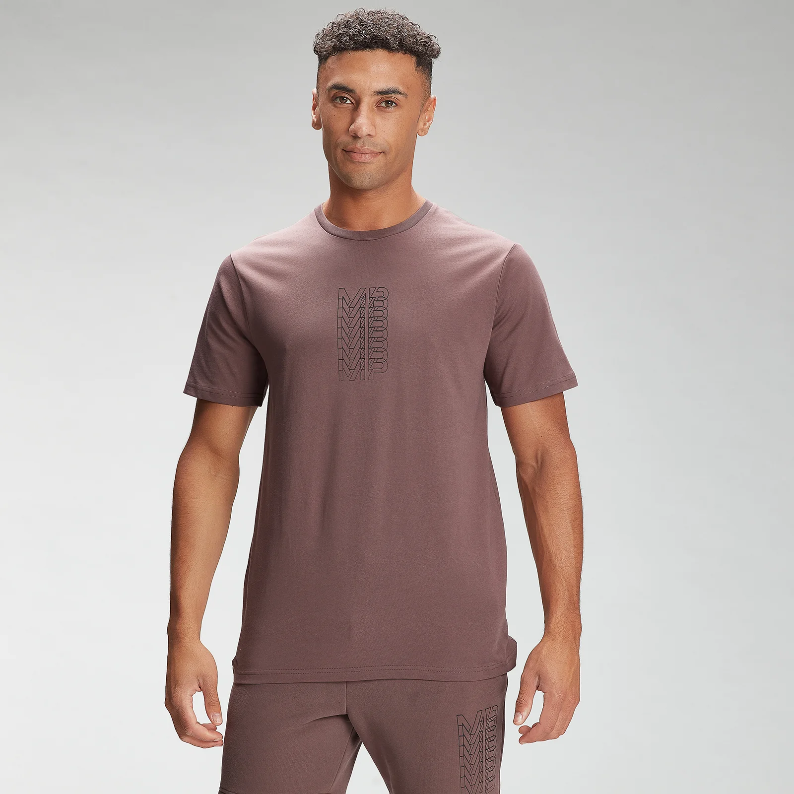 MP Men's Repeat MP Graphic Short Sleeve T-Shirt - Warm Brown - XXS Image 1