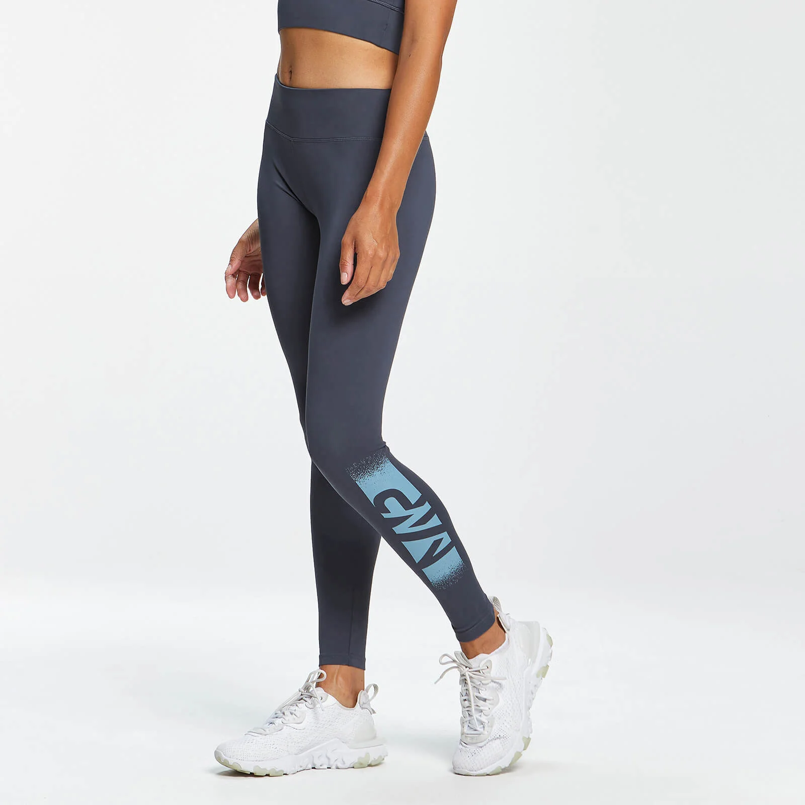 MP Women's Graffiti Graphic Training Leggings - Graphite - S Image 1