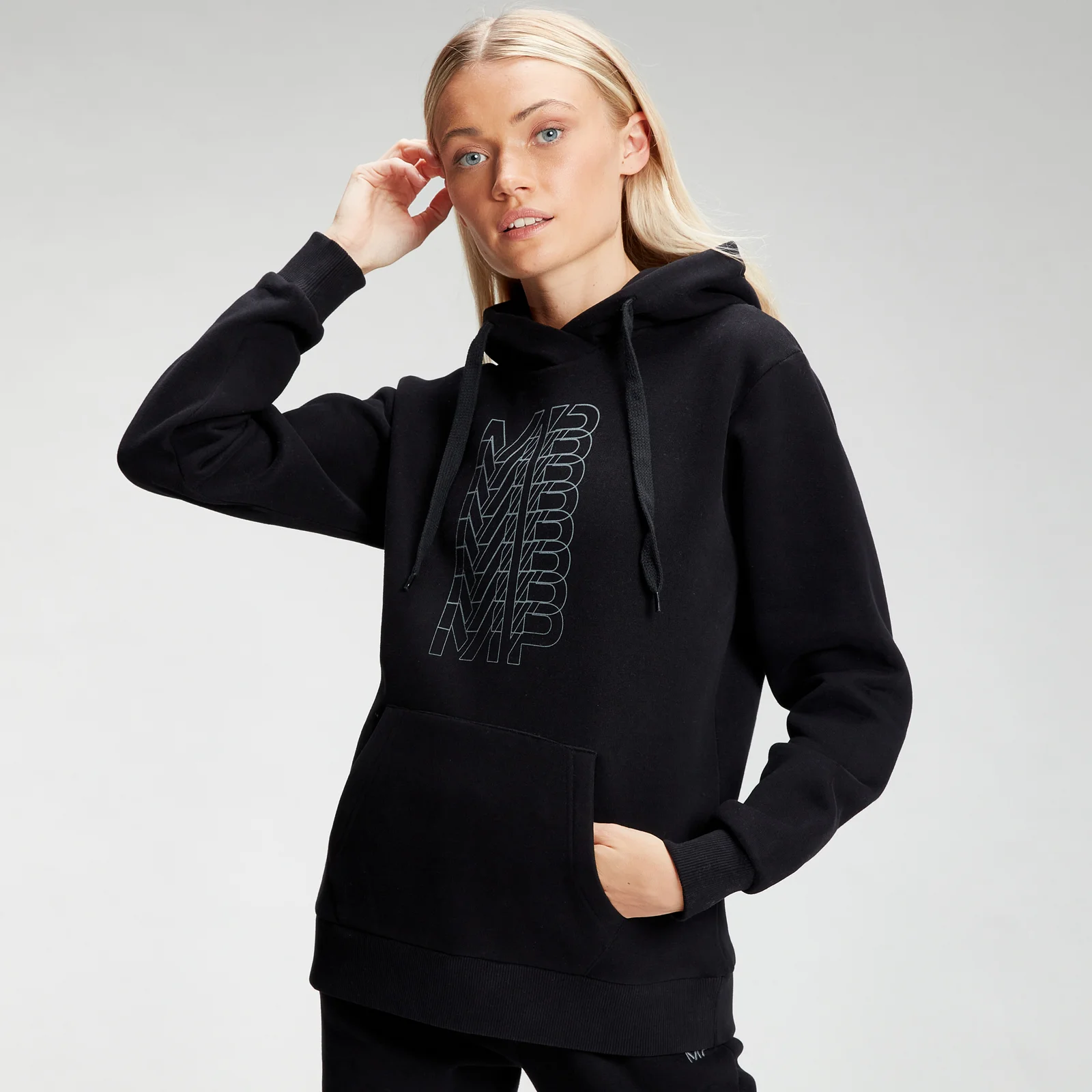 MP Women's Repeat MP Hoodie - Black - XXS Image 1