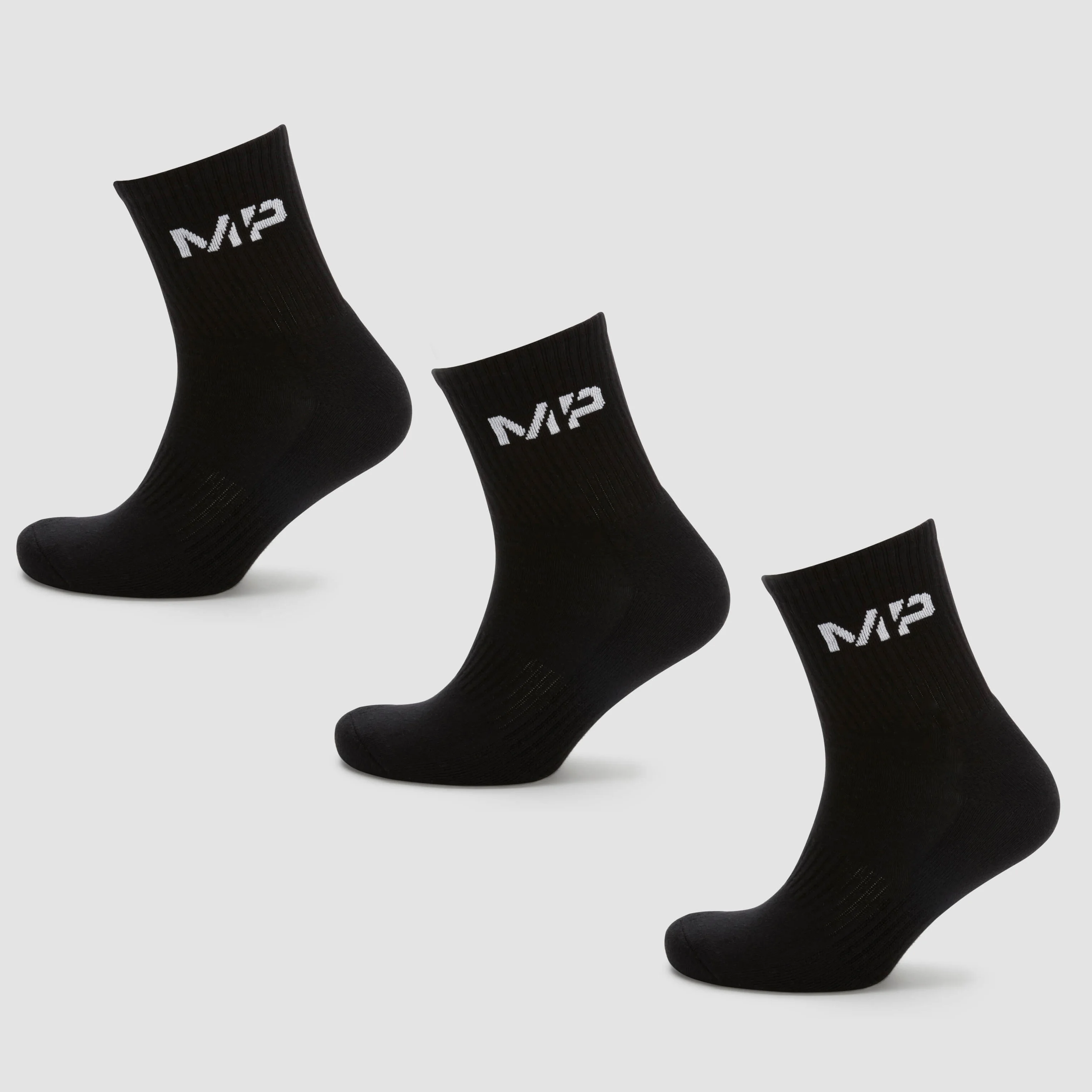 MP Women's Crew Socks (3 Pack) - Black - UK 3-6 Image 1