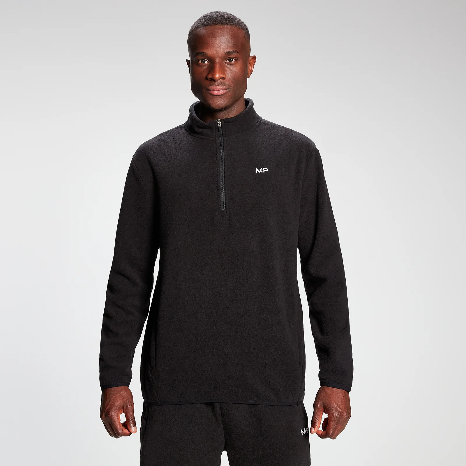 MP Men's Rest Day Fleece 1/4 Zip - Black - S Image 1