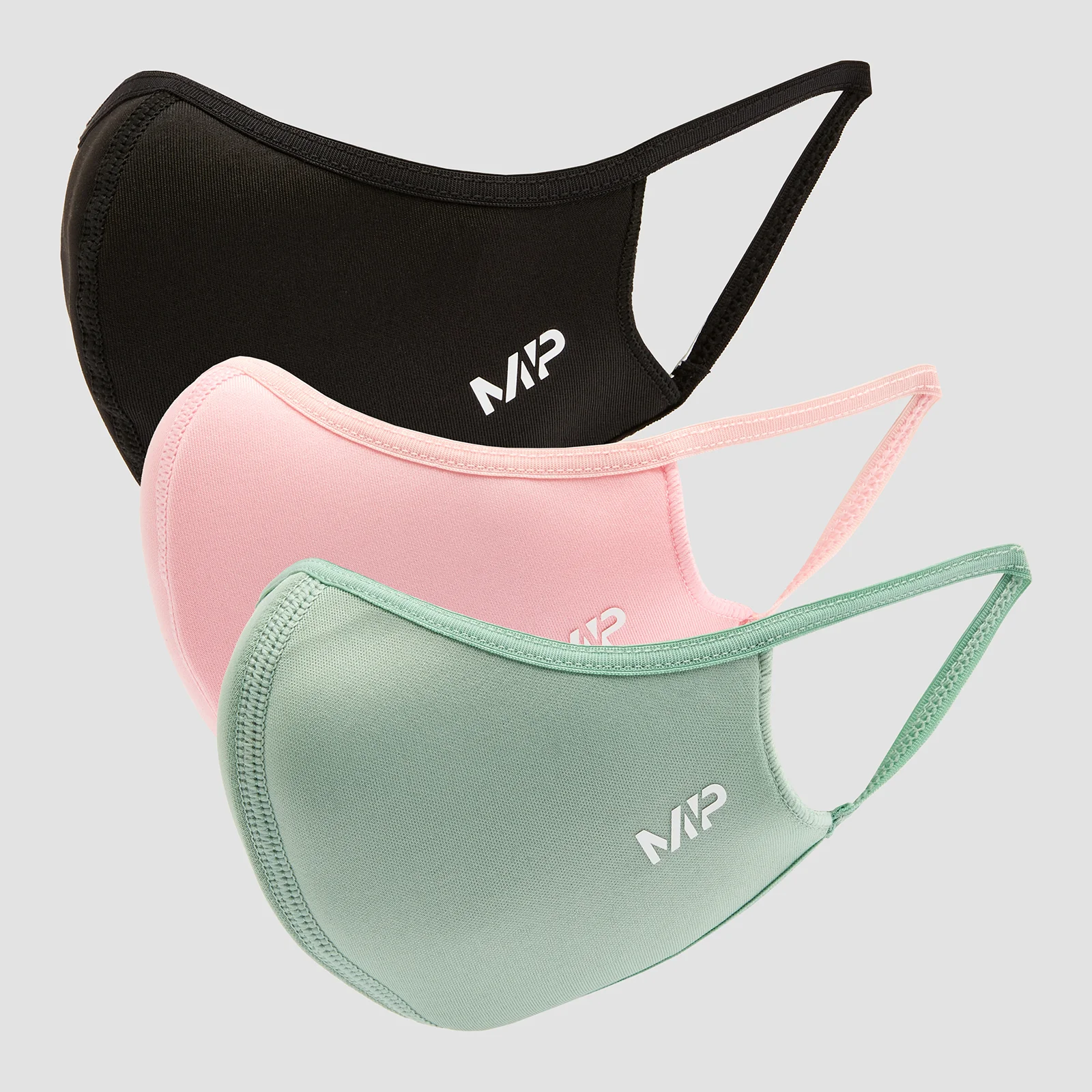 MP Curve Mask (3 Pack) - Black/Geranium Pink/Butterfly Green - S/M Image 1
