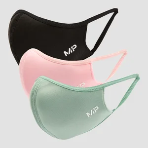 MP Curve Mask (3 Pack) - Black/Geranium Pink/Butterfly Green - Size S/M
