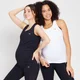 MP Women's Power Maternity Tank Top Multipack - Black/White