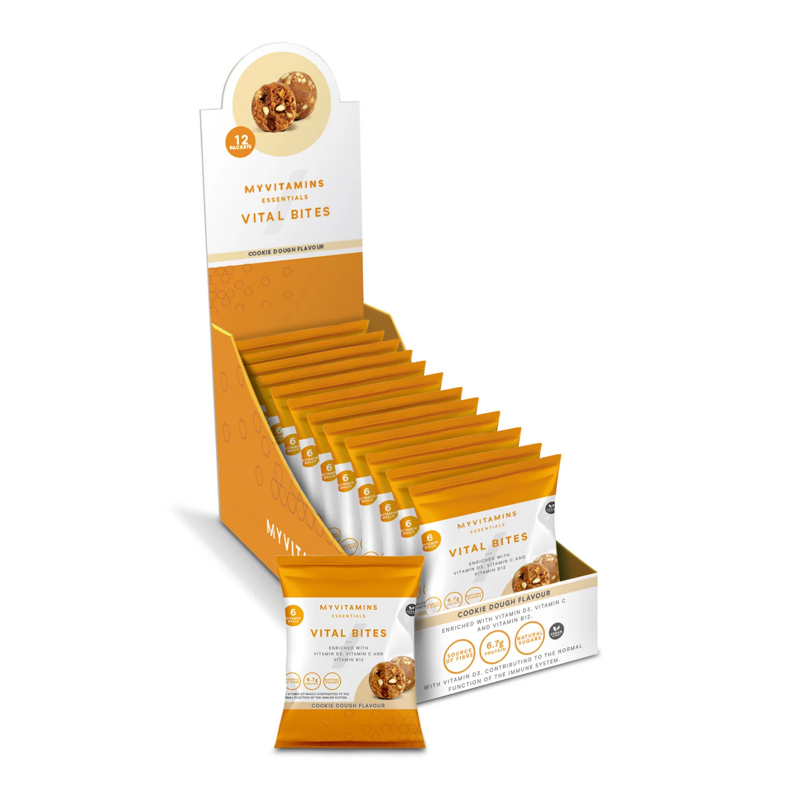 Vital Bites - 12 x 45g - Cookie Dough  Image 1