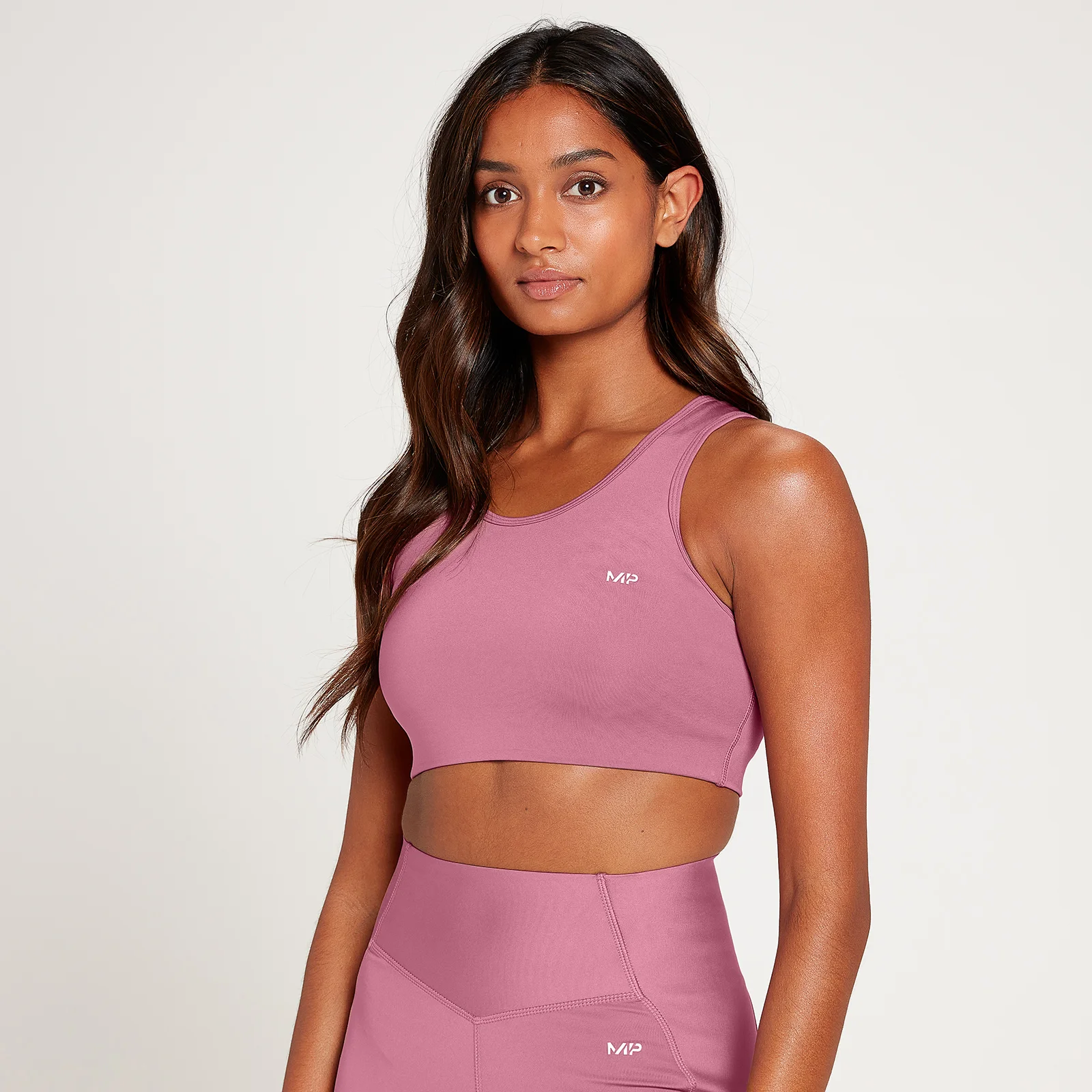 MP Women's Sculpt Laser Cut Sports Bra - Mauve - S Image 1