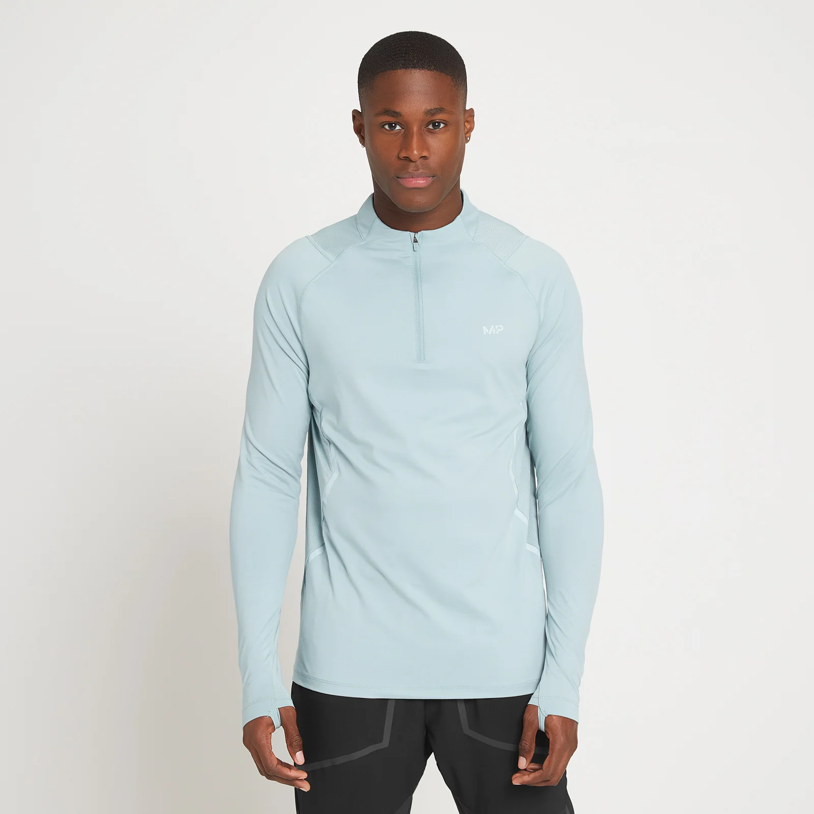 MP Men's Velocity Ultra 1/4 Zip Top - Ice Blue - XXS Image 1