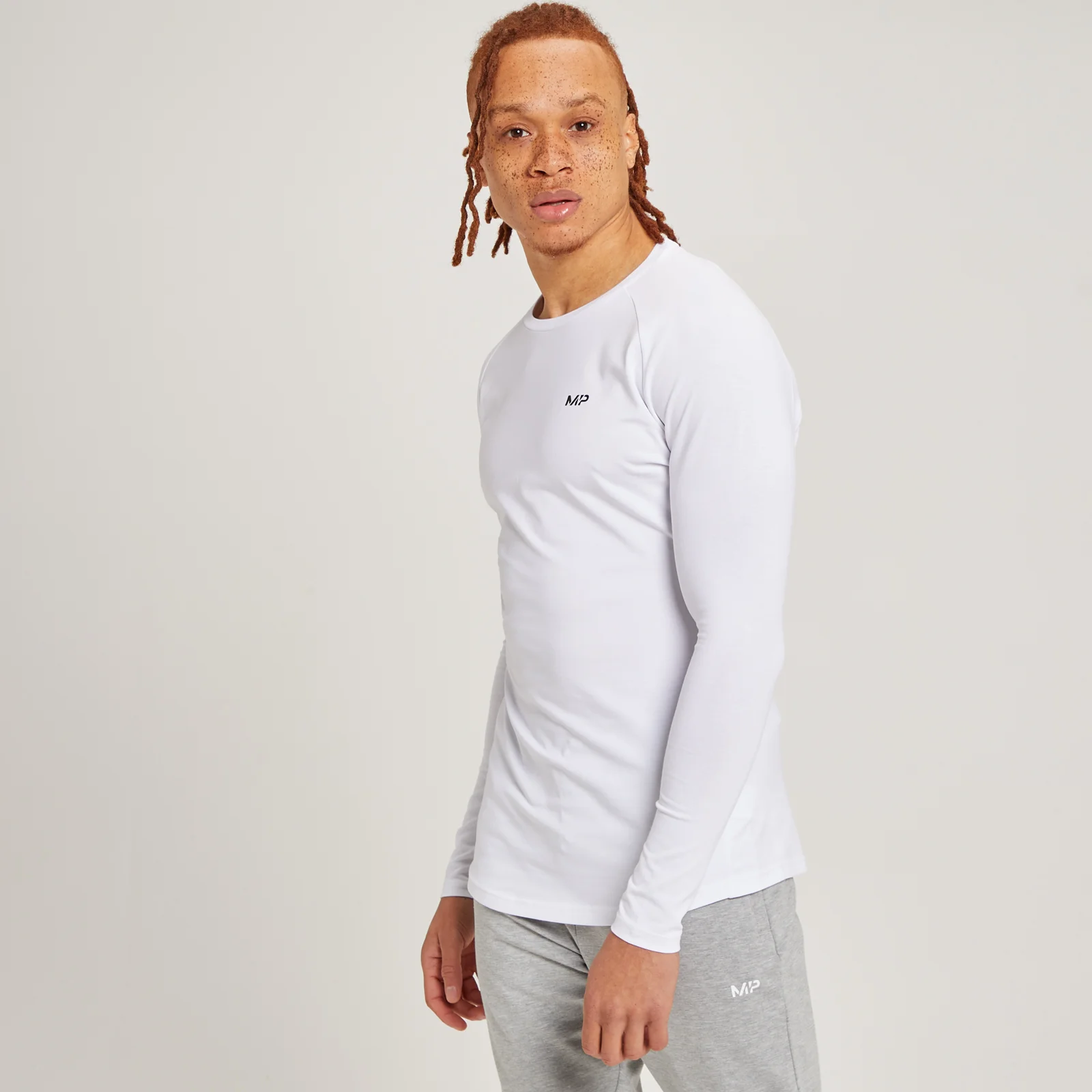 MP Men's Form Long Sleeve Top - White - XXS Image 1