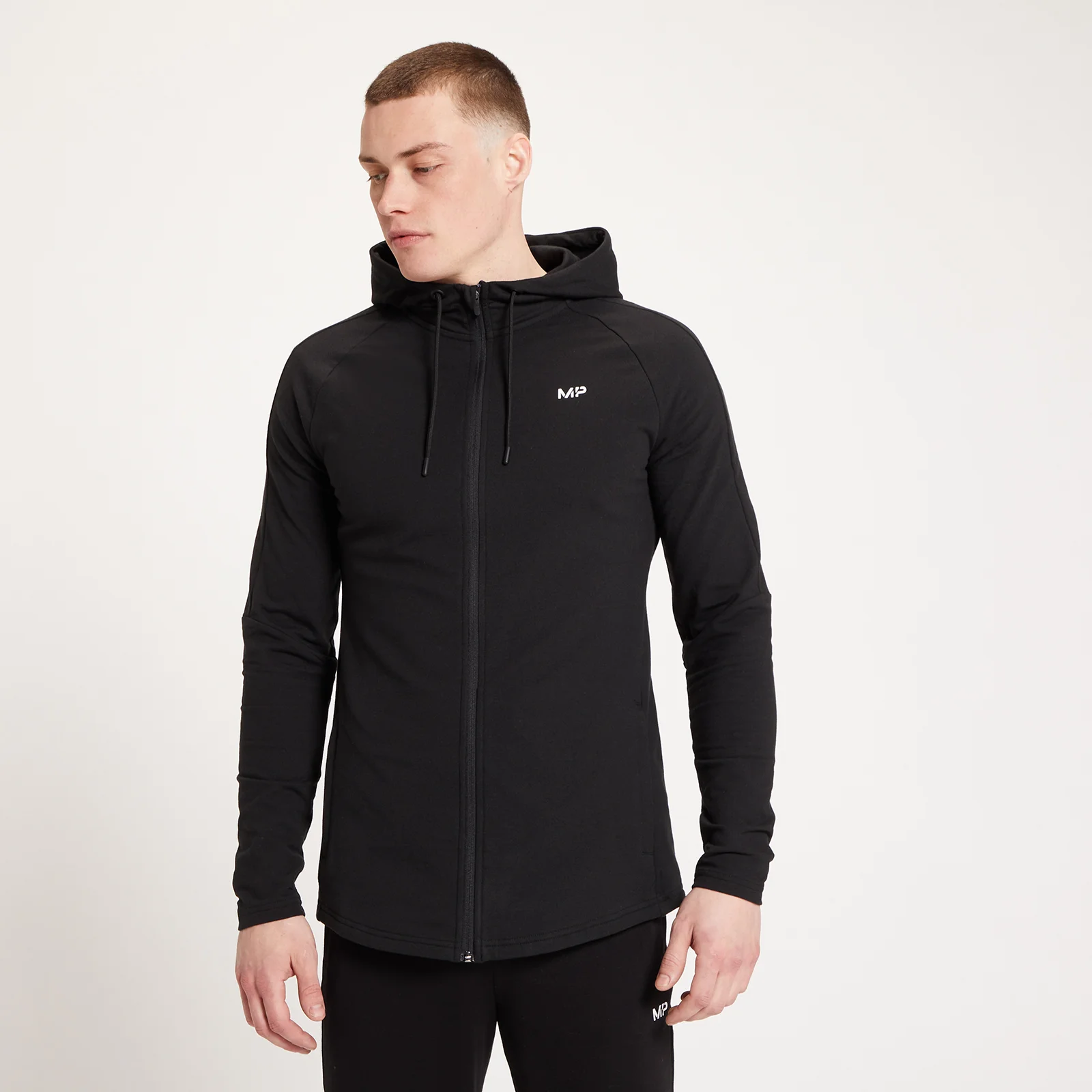 MP Men's Form Zip Up Hoodie - Black - XXS Image 1