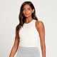 MP Women's Rest Day Cropped Rib Vest - Ecru