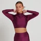 Limited Edition MP Women's Engage Long Sleeve Crop 1/4 Zip Top - Deep Purple