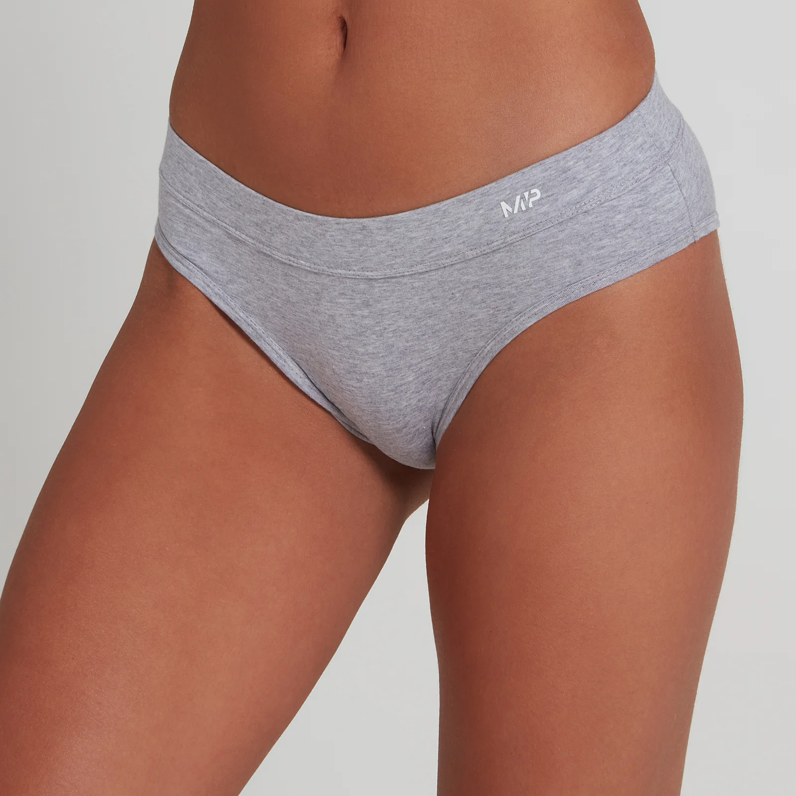 MP Women's Cotton Bikini Brief - Grey Marl - XXS Image 1