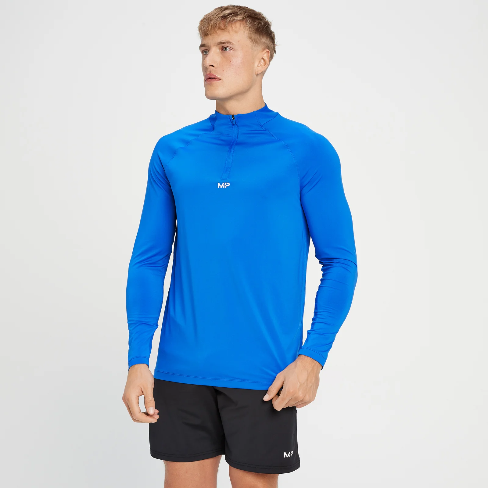 MP Men's Tempo 1/4 Zip - Electric Blue - XXS Image 1