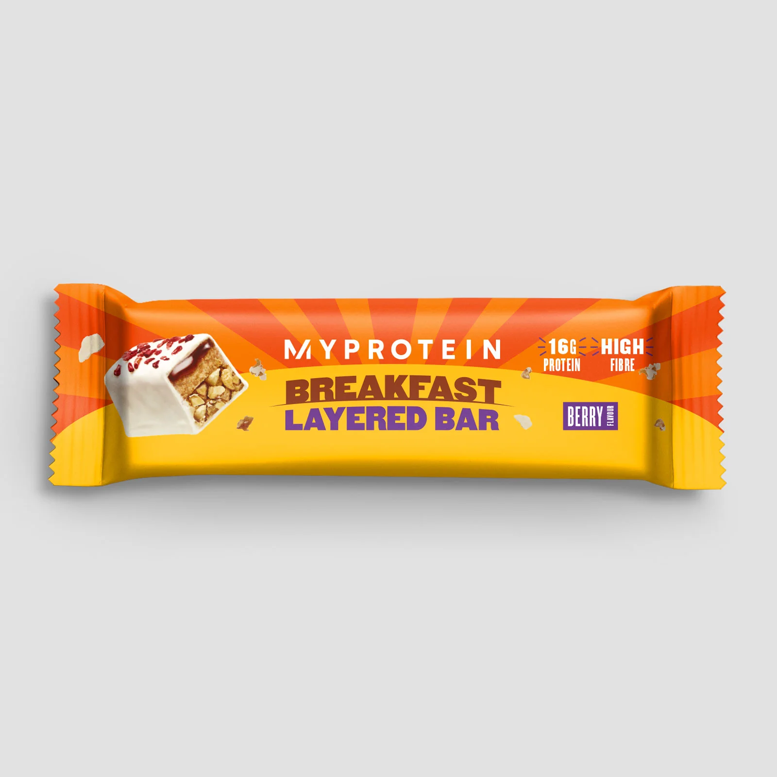 Breakfast Layered Bar (sample) - 60g - Berry Image 1