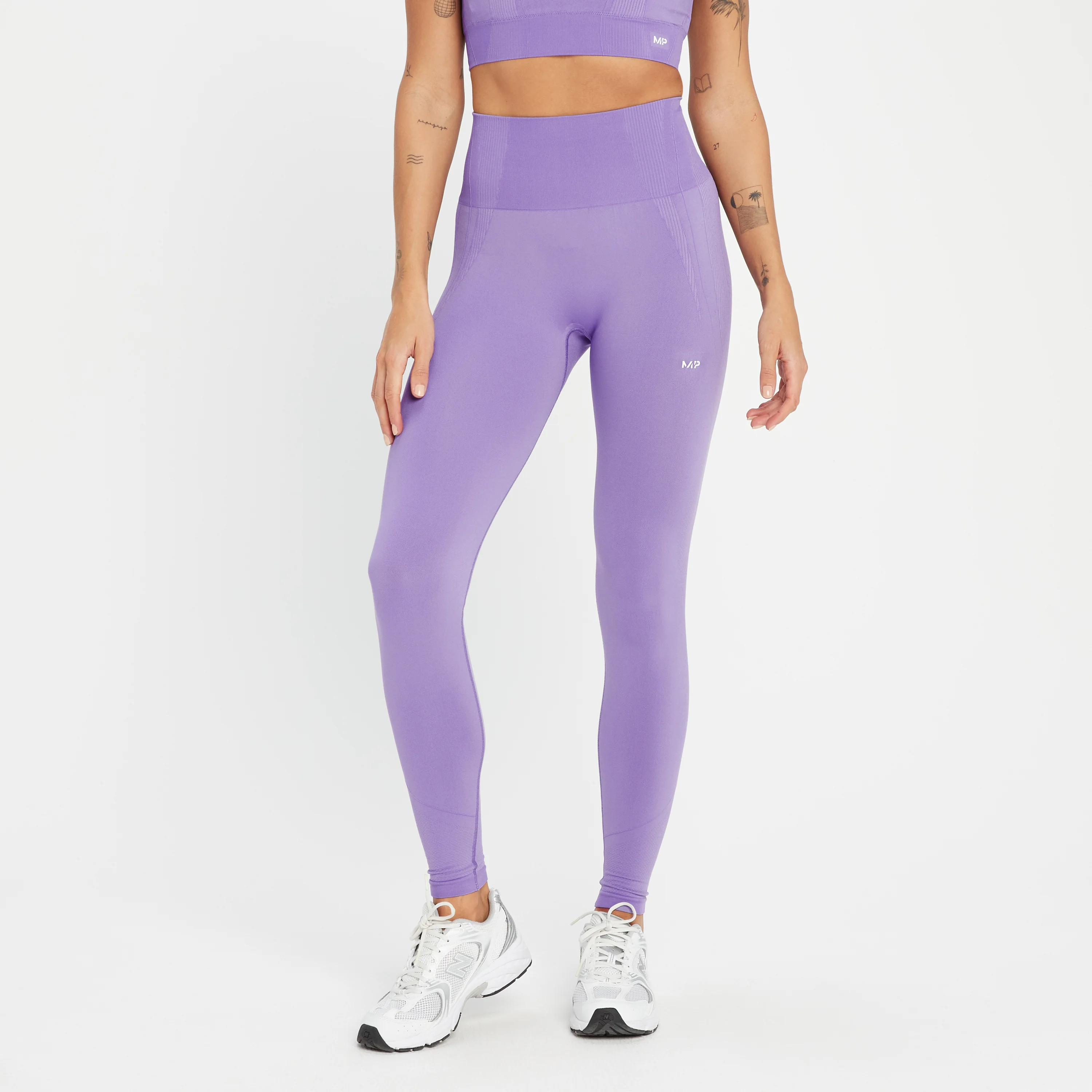 MP Women's Tempo Tonal Seamless Leggings - Electric Lilac - XXS Image 1