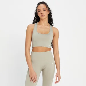 MP Women's Shape Seamless Sports Bra - Soft Grey - Size M